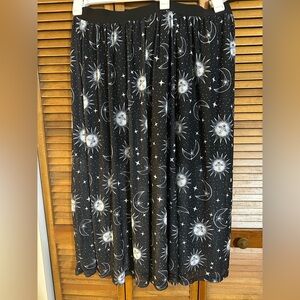 SHEIN Black Celestial Mesh Stretchy Maxi Skirt 4X